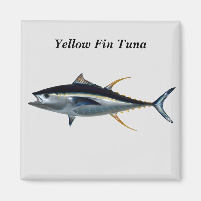 Yellow Fin Tune Game Fish Magnet (Front)