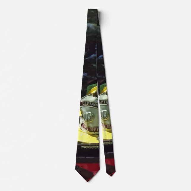 Yellow Fire Captain's Helmet Tie (Front)