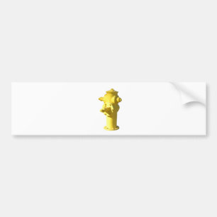Yellow Fire Hydrant Bumper Sticker