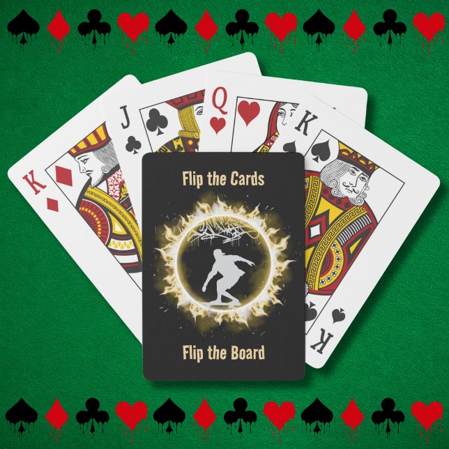 Yellow Fire Skate Wild Poker Playing Cards (Yellow Fire Skate Wild Poker Playing Cards)
