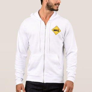 Yellow Fire Truck Warning Sign Hoodie
