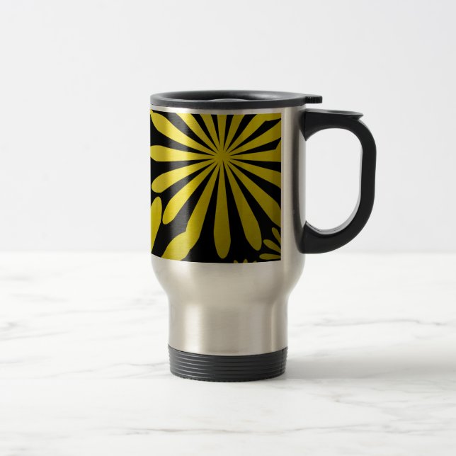  Yellow Fireworks Travel Mug (Right)