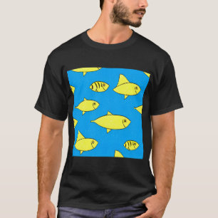 Yellow Fish hand Drawing Yello Fish in The Sea Pat T-Shirt