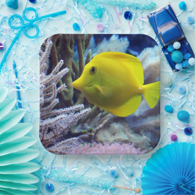 Yellow Fish Paper Plate (Party)
