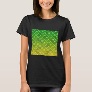 Yellow Fish Scales Long T-Shirt
