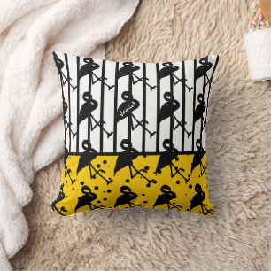Yellow Flamingo Any Colour Cushion