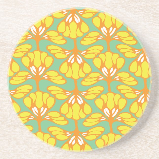 yellow flora coaster (Front)