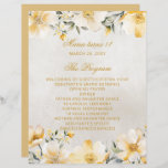 Yellow Floral 18 Candle and Roses Ceremony Program<br><div class="desc">Yellow Floral 18 Candles and Roses Ceremony Program including back with 18 roses and 18 candles list</div>