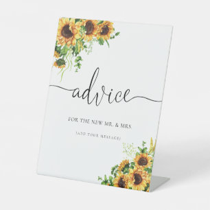 Yellow Floral Advice Sign