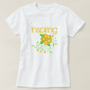 Yellow Floral Art Designer T-Shirt