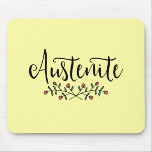 Yellow Floral Austenite Mouse Mat