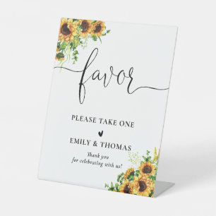 Yellow Floral Bridal Shower Favour Sign