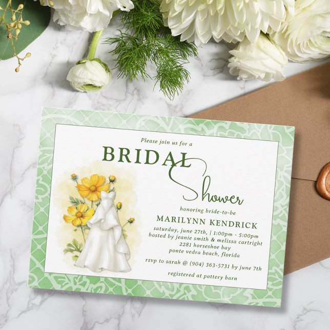 Yellow Floral Bridal Shower Invitation (Creator Uploaded)