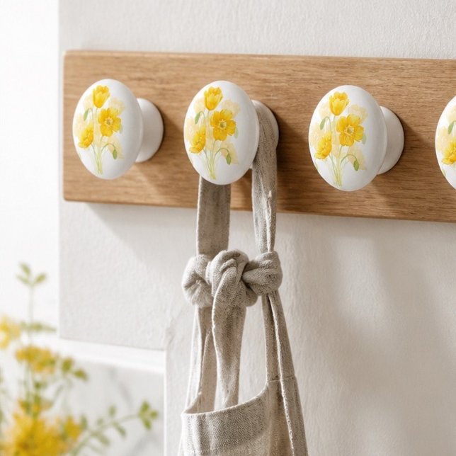 Yellow Floral Ceramic Knob (Creator Uploaded)