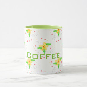 Yellow Floral Coffee Mug
