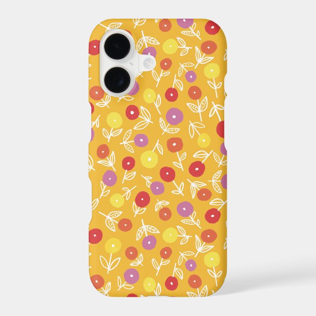 Yellow Floral Ditsy iPhone Case (Back)