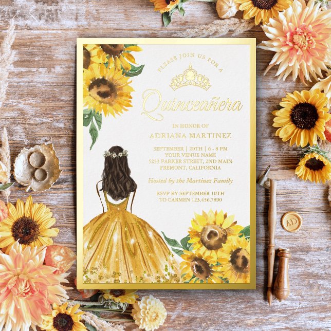Yellow Floral Dress Sunflowers Quinceanera Gold (Creator Uploaded)