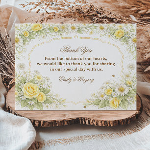 Yellow Floral Elegant Appreciation Thank You Card