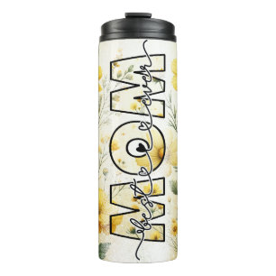 Yellow Floral / Flowers Best Mum Ever Thermal Tumbler