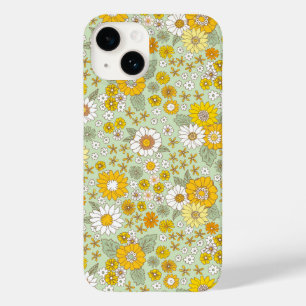 Yellow Floral Garden Pattern Case-Mate iPhone 14 Case