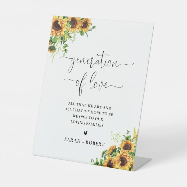 Yellow Floral Generation of Love Sign (Front)