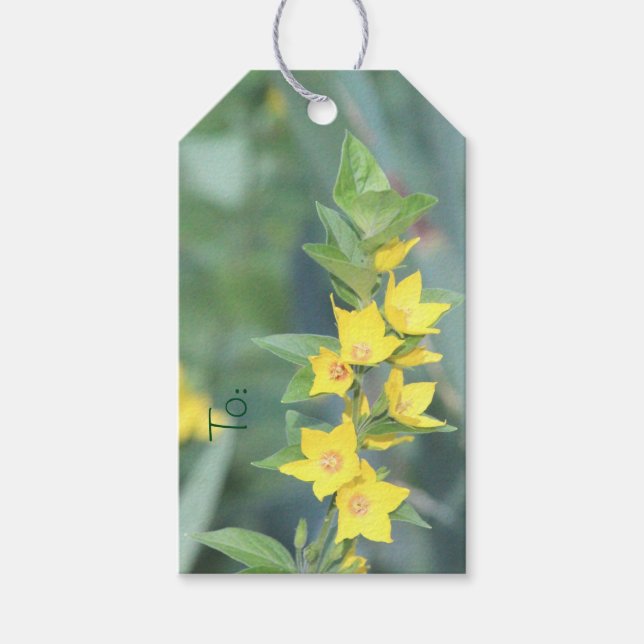 Yellow Floral Gift Tag (Front)