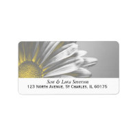 Yellow Floral Highlights Return Address Label