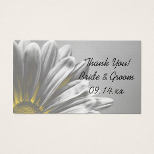 Yellow Floral Highlights Wedding Favour Tags