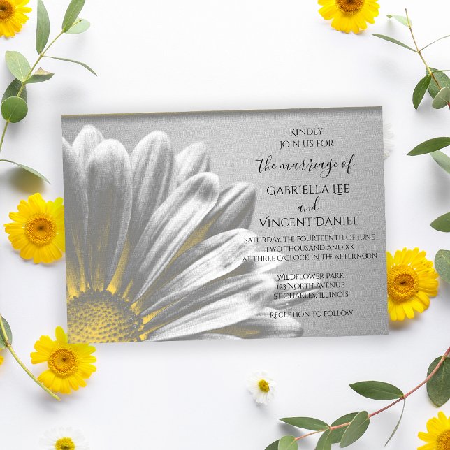 Yellow Floral Highlights Wedding Invitation (Creator Uploaded)