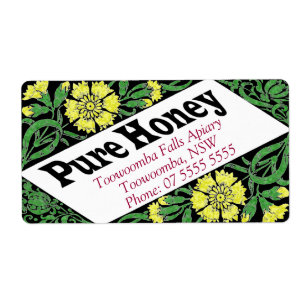 Yellow Floral Honey Jar Personalised Product