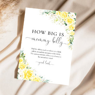 Yellow Floral How Big is Mommy's Belly Game