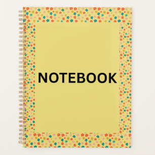 Yellow Floral Notebook Cute Small Flowers & Colo Planner