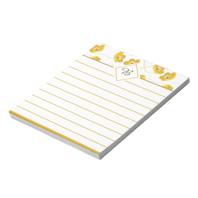 Yellow floral notepad (Rotated)