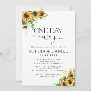 Yellow Floral One Day Away Invitation