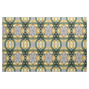 yellow floral ornaments pattern, roses fabric