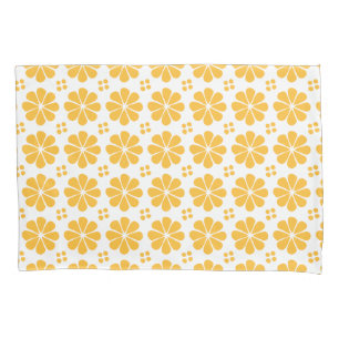 Yellow Floral Pattern Pillowcase