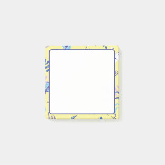 Yellow Floral Patterned Everyday Post-it Notes
