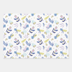 Yellow Floral Patterned Wrapping Paper