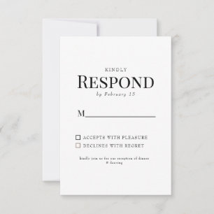 Yellow Floral Simple Wedding RSVP Card
