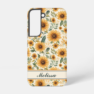 Yellow Floral Sunflowers Samsung Galaxy Case