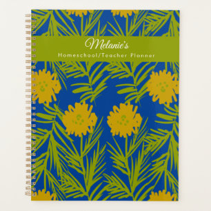 Yellow Floral Teacher School Homeschool Planner