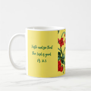 Yellow floral with quote coffee mug