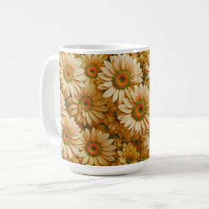 Yellow floral yellow sunflower yellow daisies coffee mug
