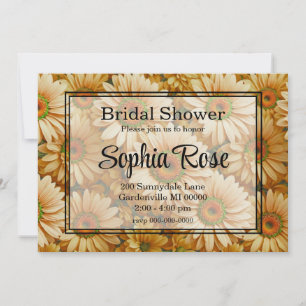 Yellow floral yellow sunflower yellow daisies invitation