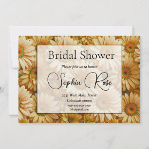 Yellow floral yellow sunflower yellow daisies invitation