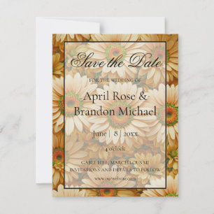 Yellow floral yellow sunflower yellow daisies save the date