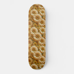 Yellow floral yellow sunflower yellow daisies  skateboard