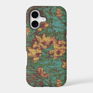 Yellow flower against leaf camouflage pattern 2