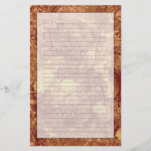 Yellow flower against leaf camouflage pattern stationery