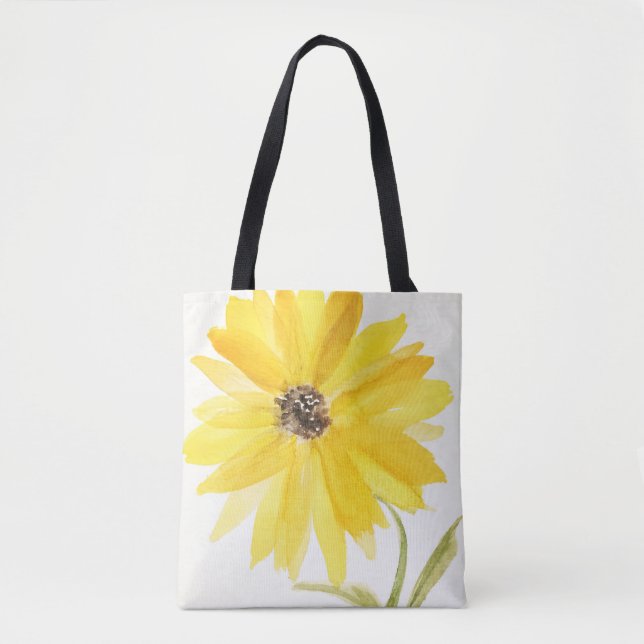 Yellow Flower All-Over-Print Tote  Bag (Front)